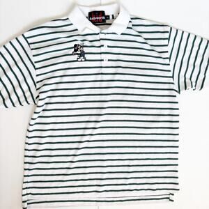 Youth XL Vintage Kid Ashworth Golfing Mickey Striped Polo Shirt